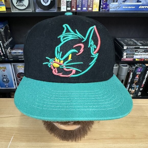 New Era Cap TOM and JERRY Snapback Collaboration TOM Turquoise Black - Picture 1 of 6